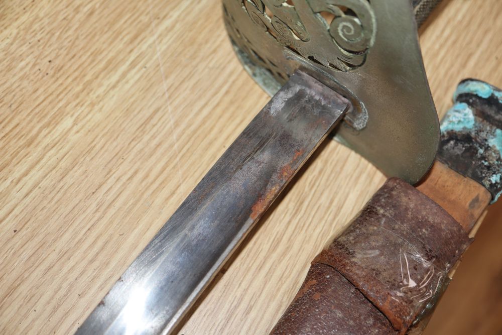 A George V cavalry sabre, GR cypher